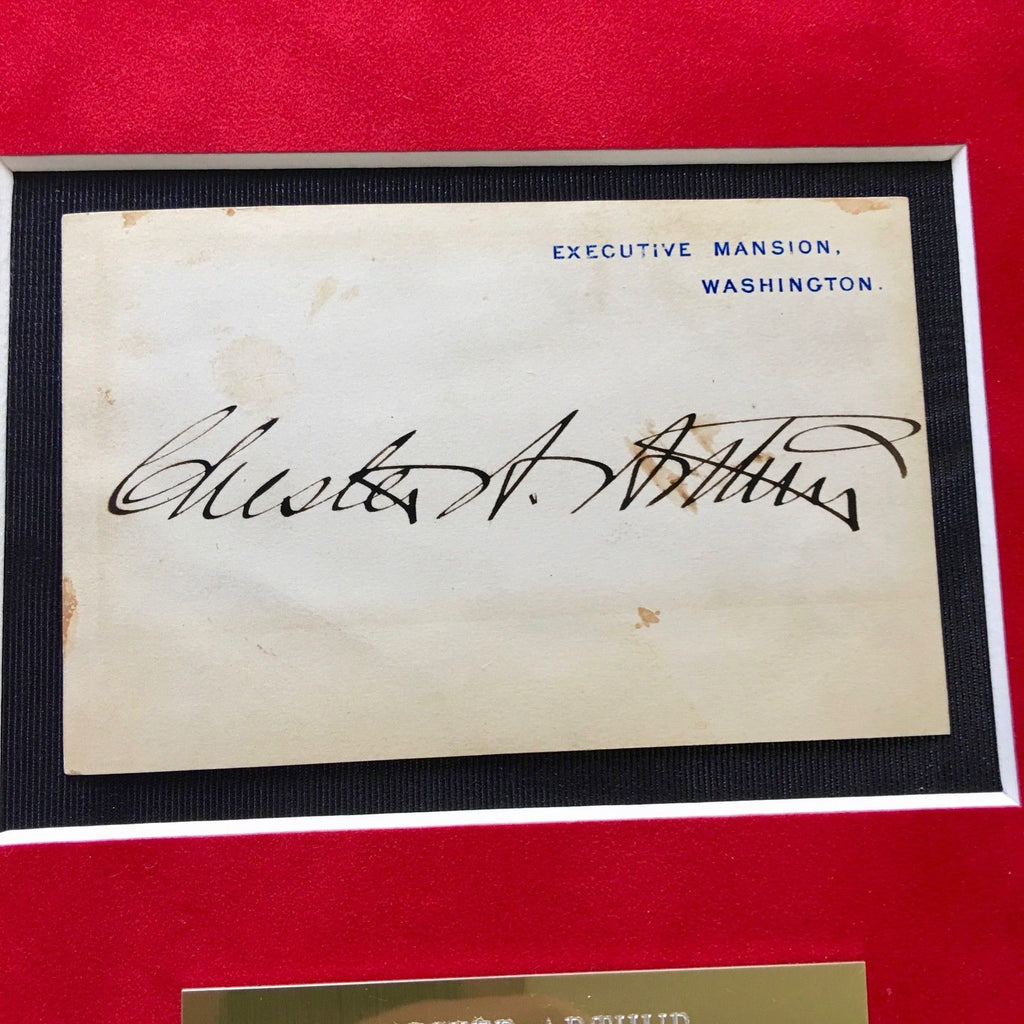 CHESTER A. ARTHUR * AUTOGRAPH White House * EXECUTIVE MANSION Card SIGNED