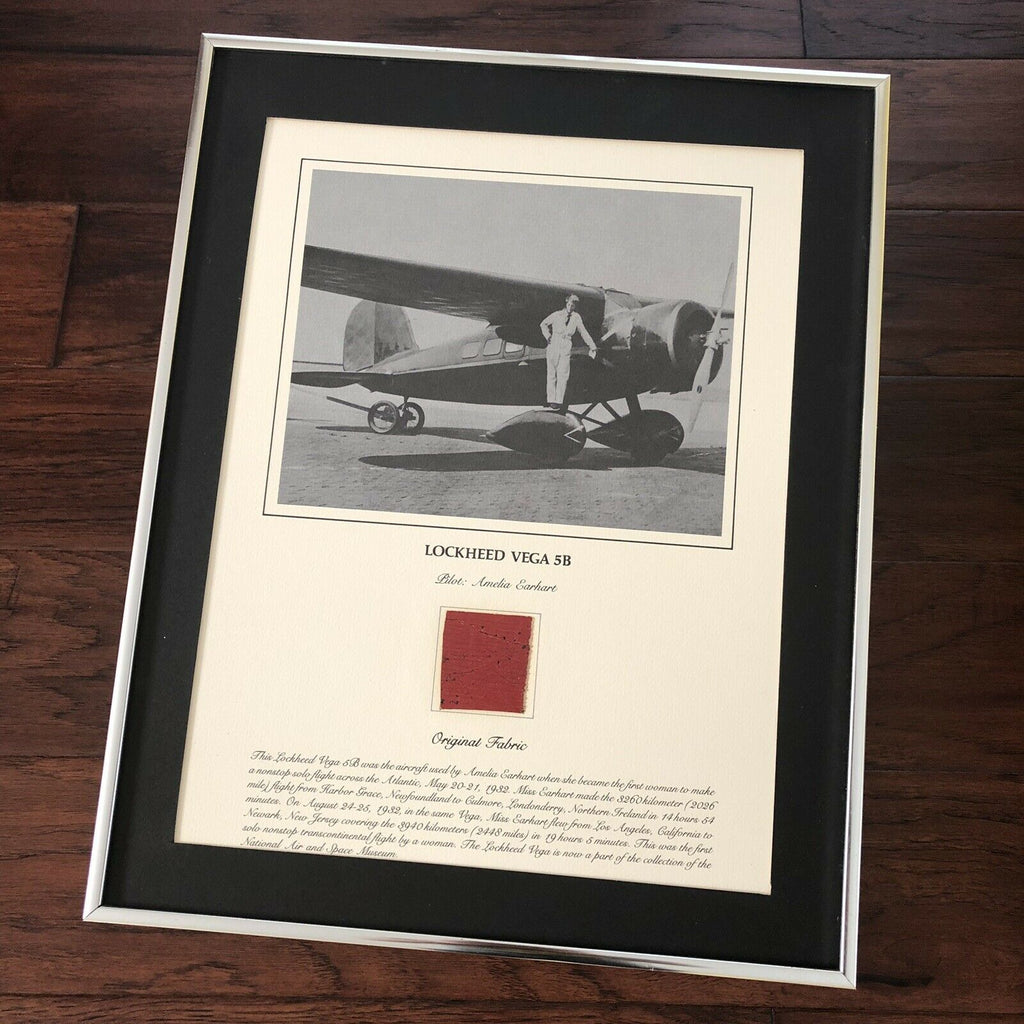 AMELIA EARHART * Original Flown Vega 5B Fabric * From Smithsonian Institute