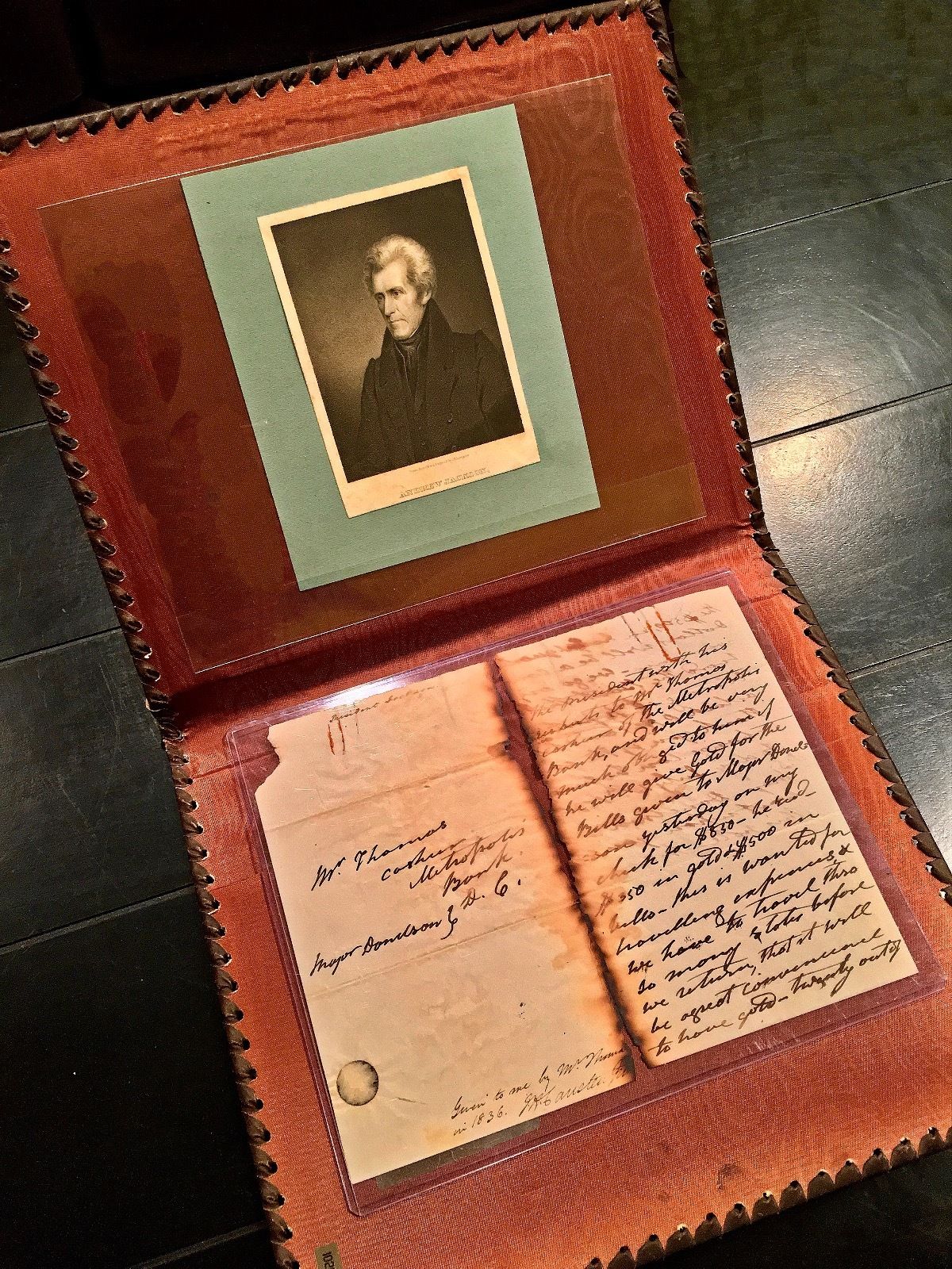 ANDREW JACKSON Autograph Letter Signed AS PRESIDENT * Antique Leather Portfolio