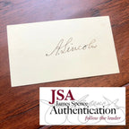 ABRAHAM LINCOLN * JSA LOA * Hand Signed Clean Autograph Card * Strong Provenance
