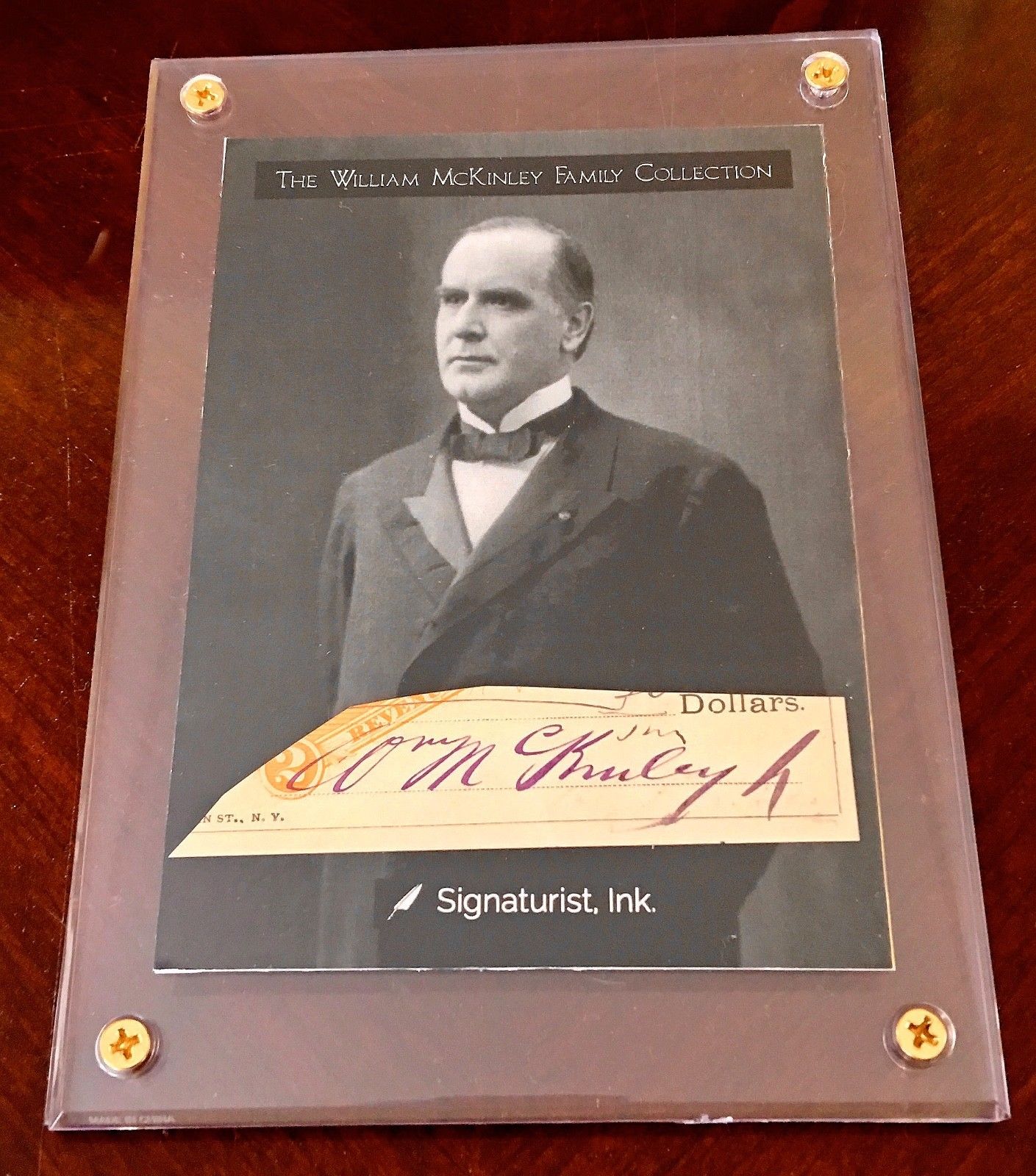 WILLIAM McKINLEY * AUTOGRAPH Cut Signed * McKinley Family Collection COA