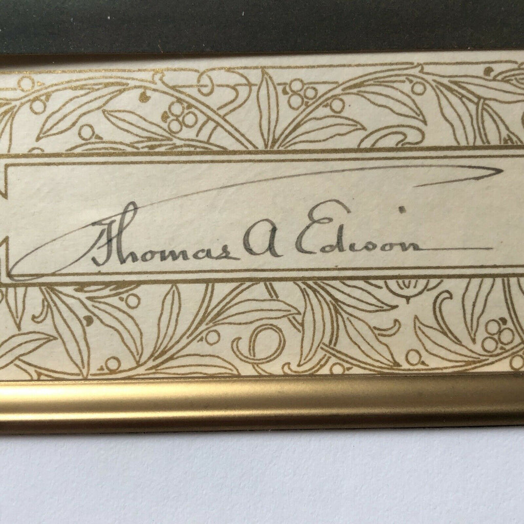 THOMAS EDISON * BAS BECKETT MINT 9 * Signed Unpersonalized Bust Photo Autograph