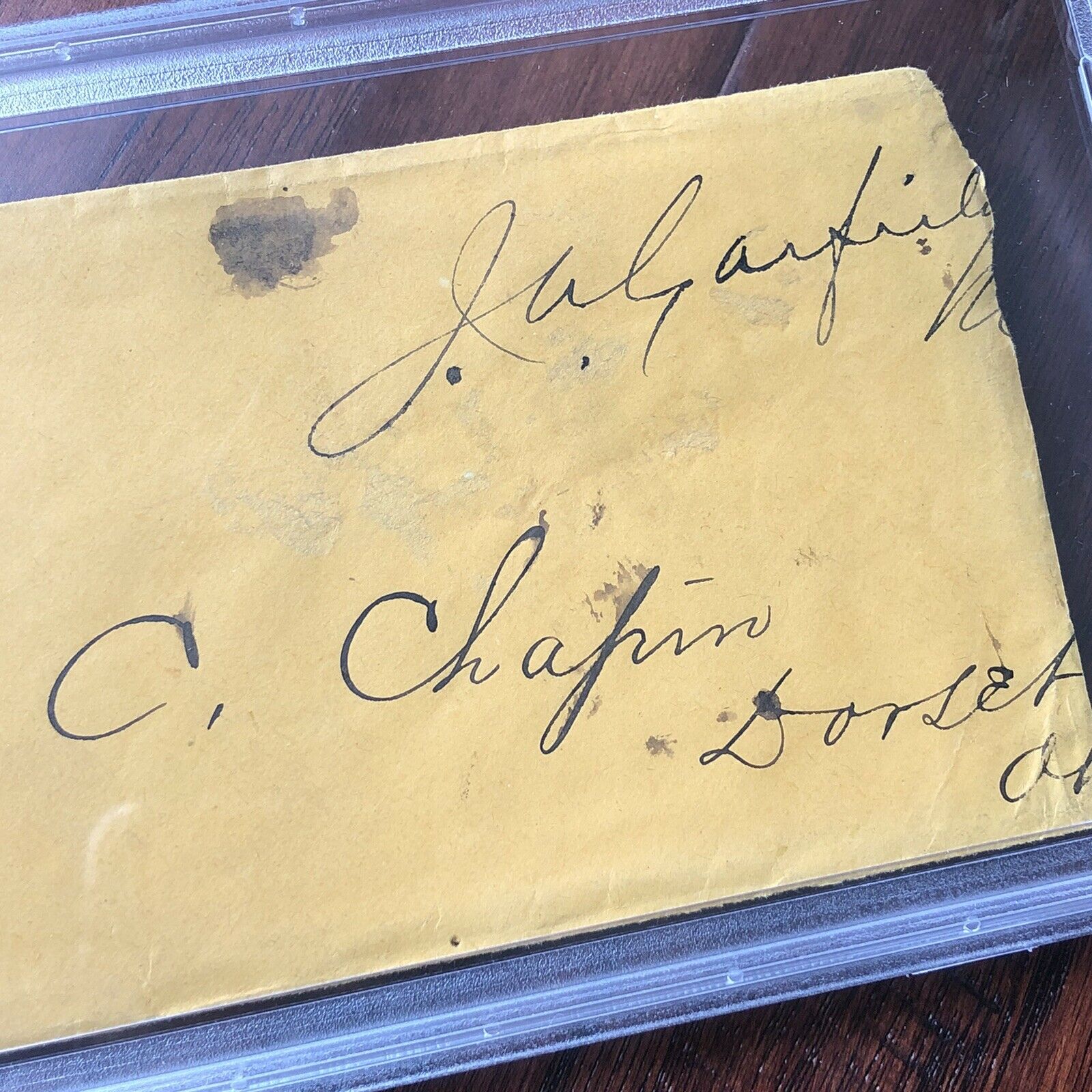 JAMES A. GARFIELD * PSA/DNA Slabbed * Autograph Envelope Signed * President