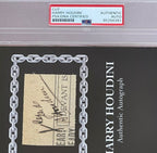 HARRY HOUDINI * PSA/DNA * Autograph Cut Signature Signed Display * Magician