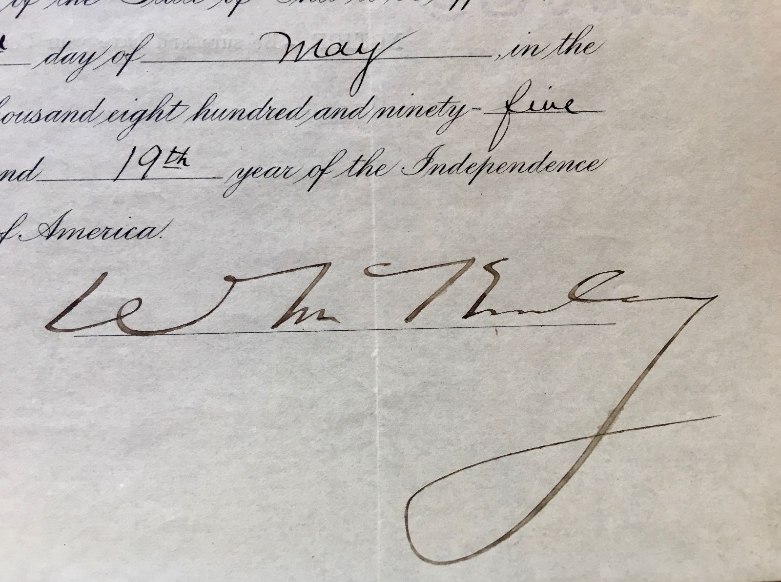 William McKinley Authentic hand SIGNED AUTOGRAPH Appointment * President