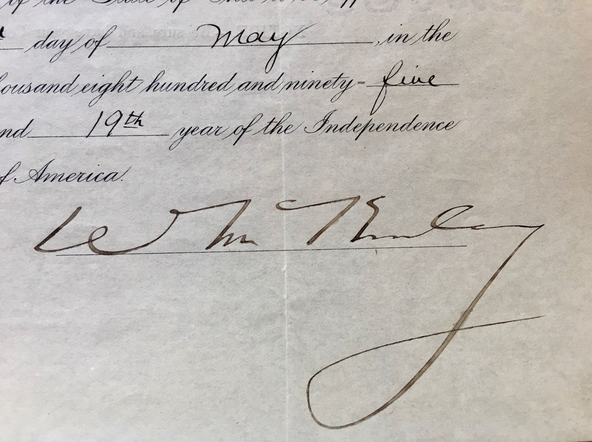 William McKinley Authentic hand SIGNED AUTOGRAPH Appointment * President