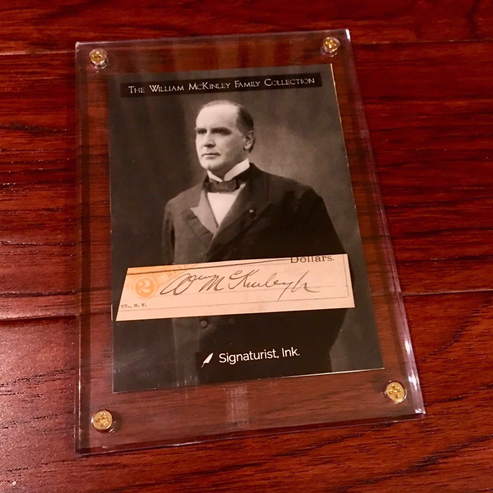 WILLIAM McKINLEY * AUTOGRAPH Cut Signed * McKinley Family Collection COA