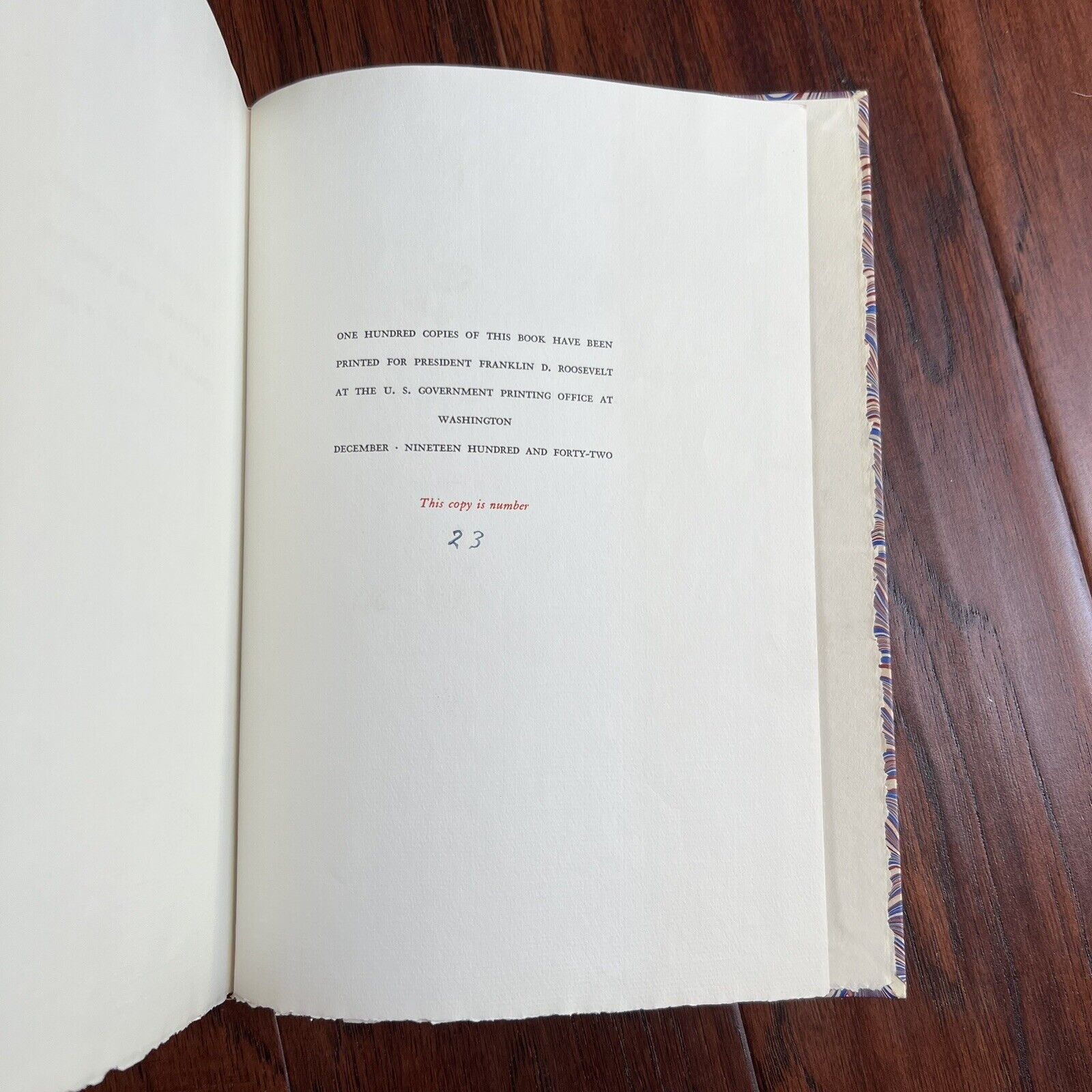FRANKLIN D ROOSEVELT * Autograph Pearl Harbor Infamy Speech 1942 Book Signed PSA