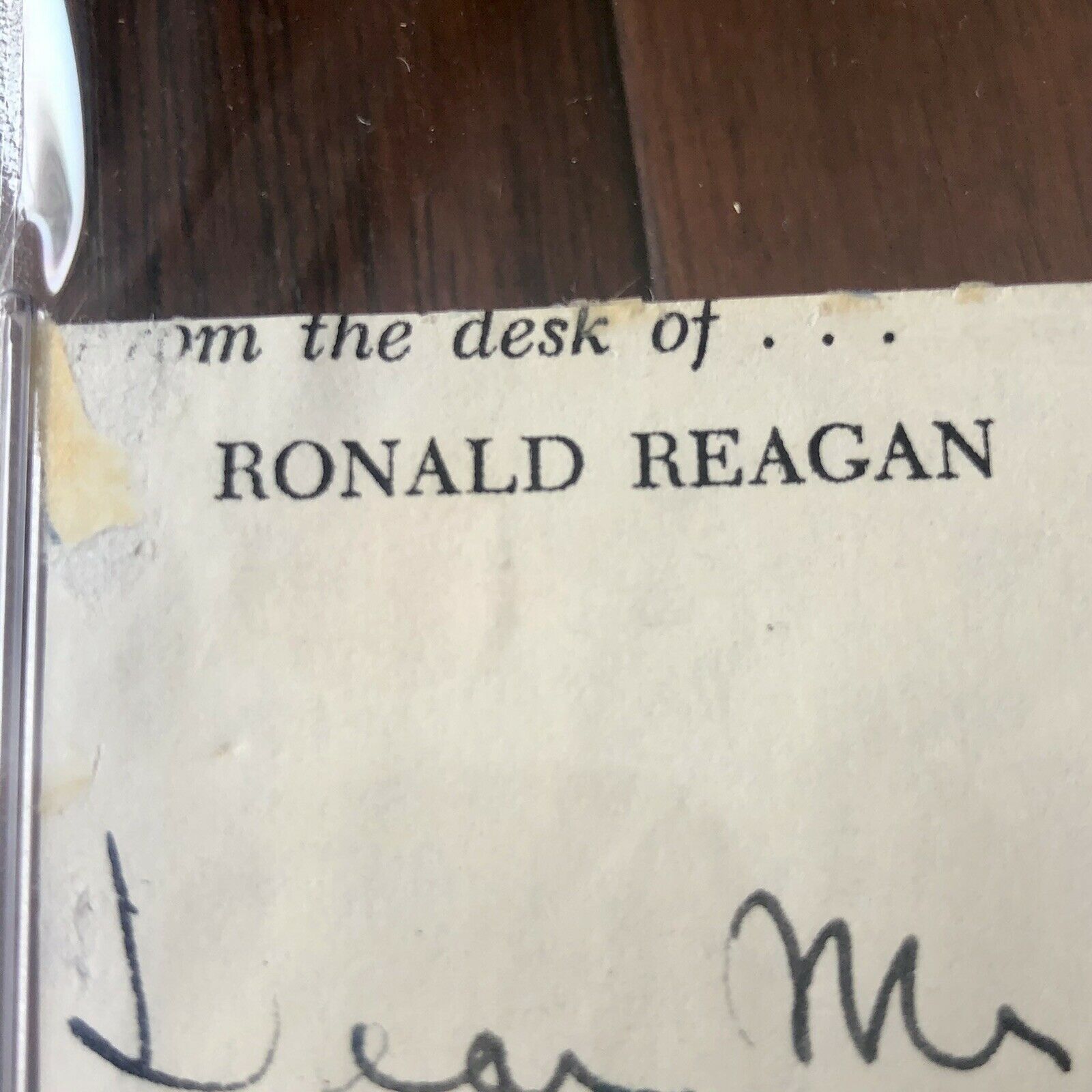 RONALD REAGAN * PSA/DNA Slab * Handwritten Autograph Note Letter Signed *
