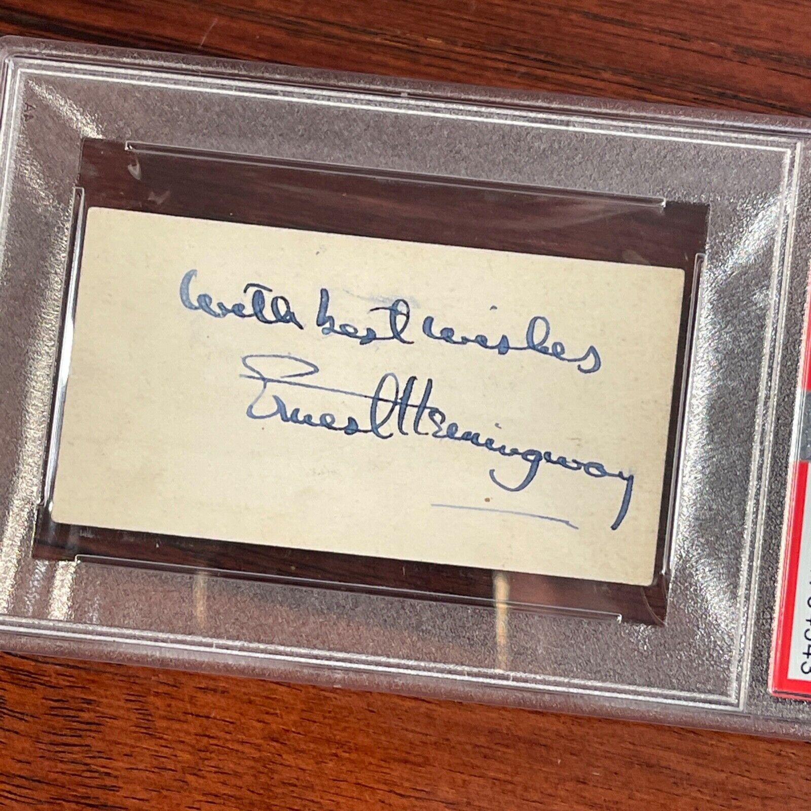 ERNEST HEMINGWAY * PSA/DNA * Autograph Calling Card Signed