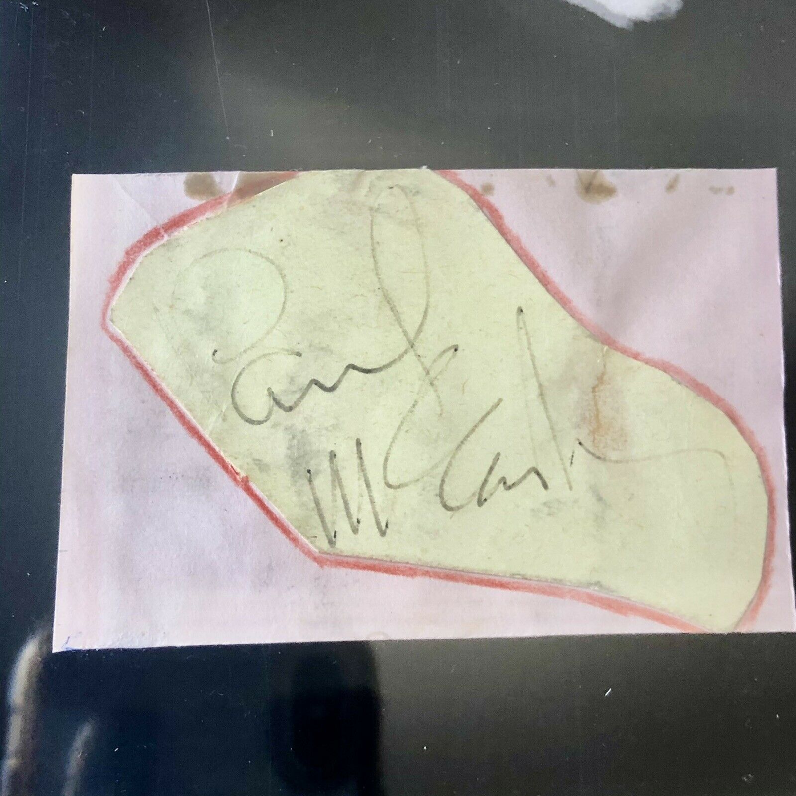 THE BEATLES * BAS Beckett Slab * Autograph Signed Cut Signatures * John Lennon