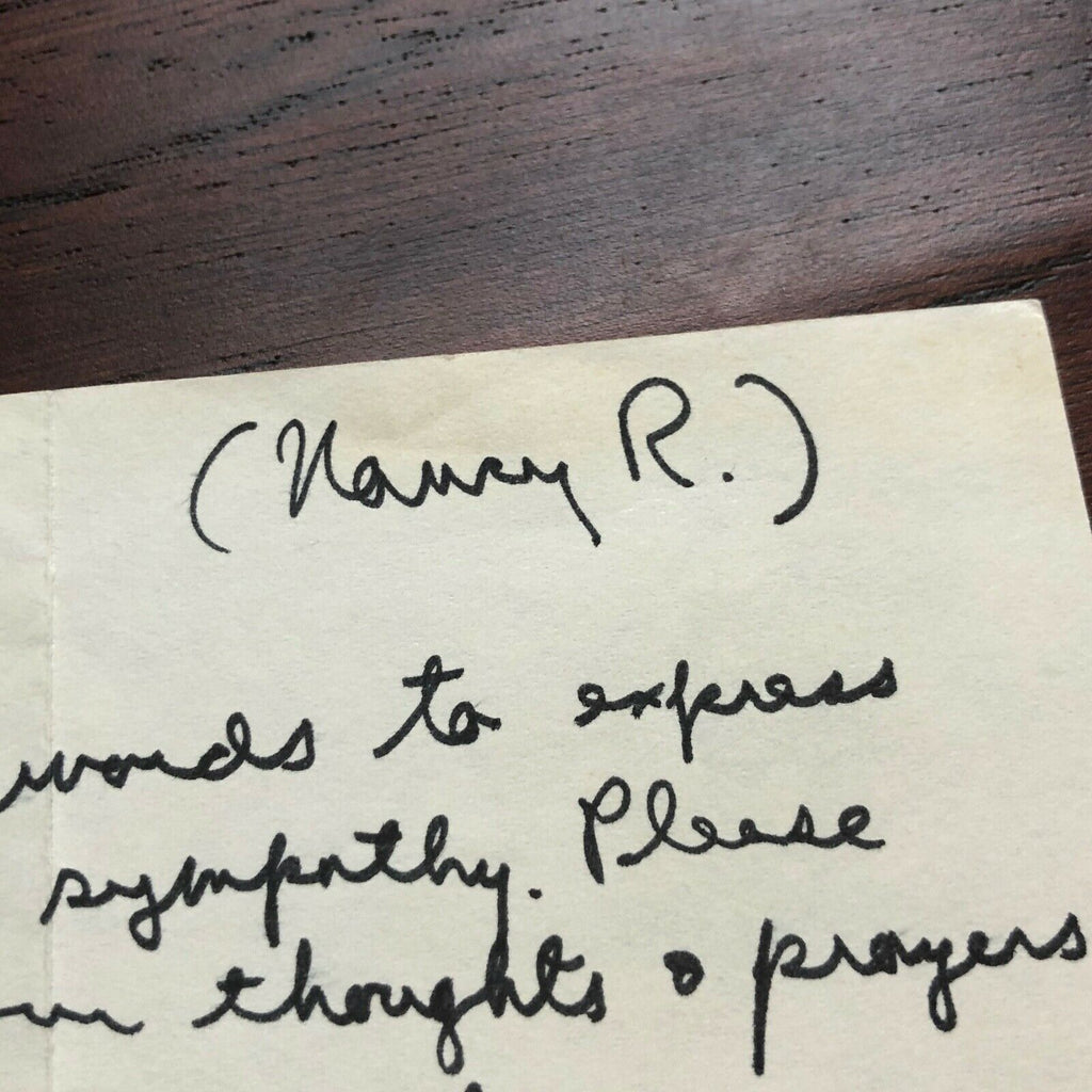 RONALD REAGAN * BAS * Handwritten AUTOGRAPH Condolence Letter SIGNED