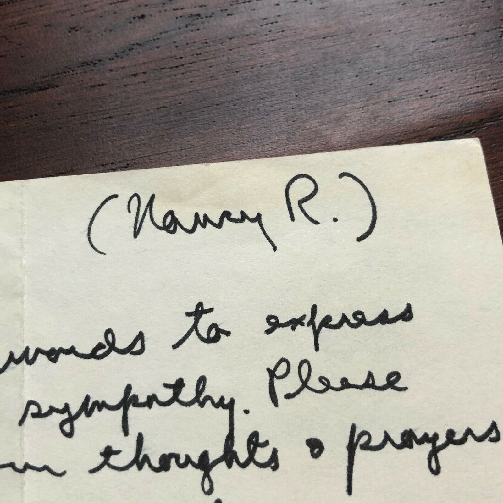 RONALD REAGAN * BAS * Handwritten AUTOGRAPH Condolence Letter SIGNED