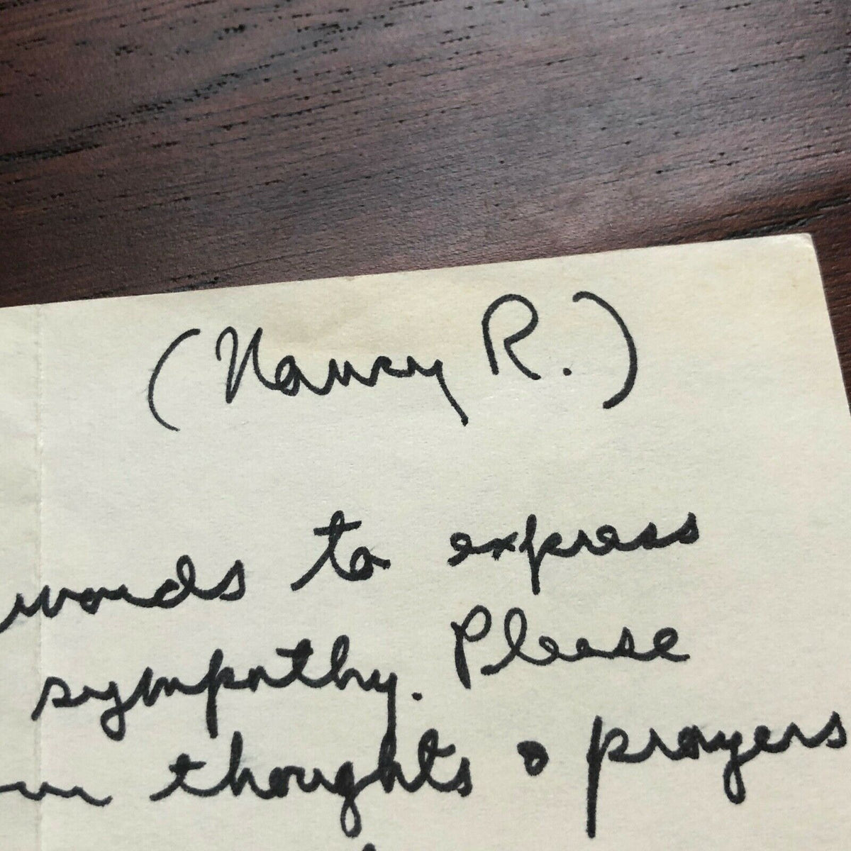 RONALD REAGAN * BAS * Handwritten AUTOGRAPH Condolence Letter SIGNED