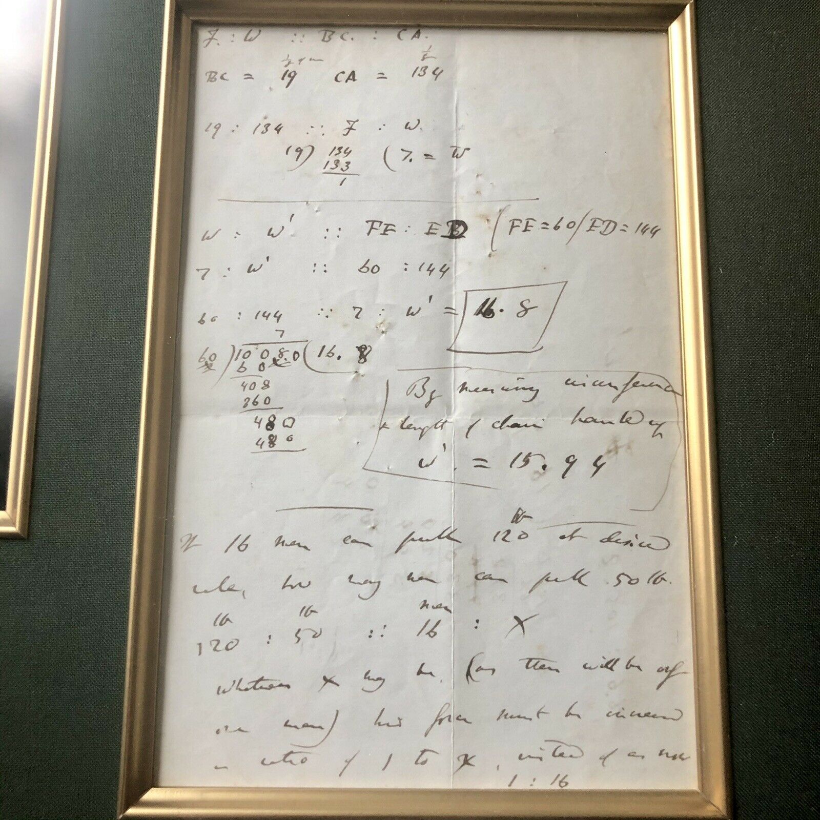 CHARLES DARWIN * JSA * Handwritten Autograph Mathematical Equations * Not Signed