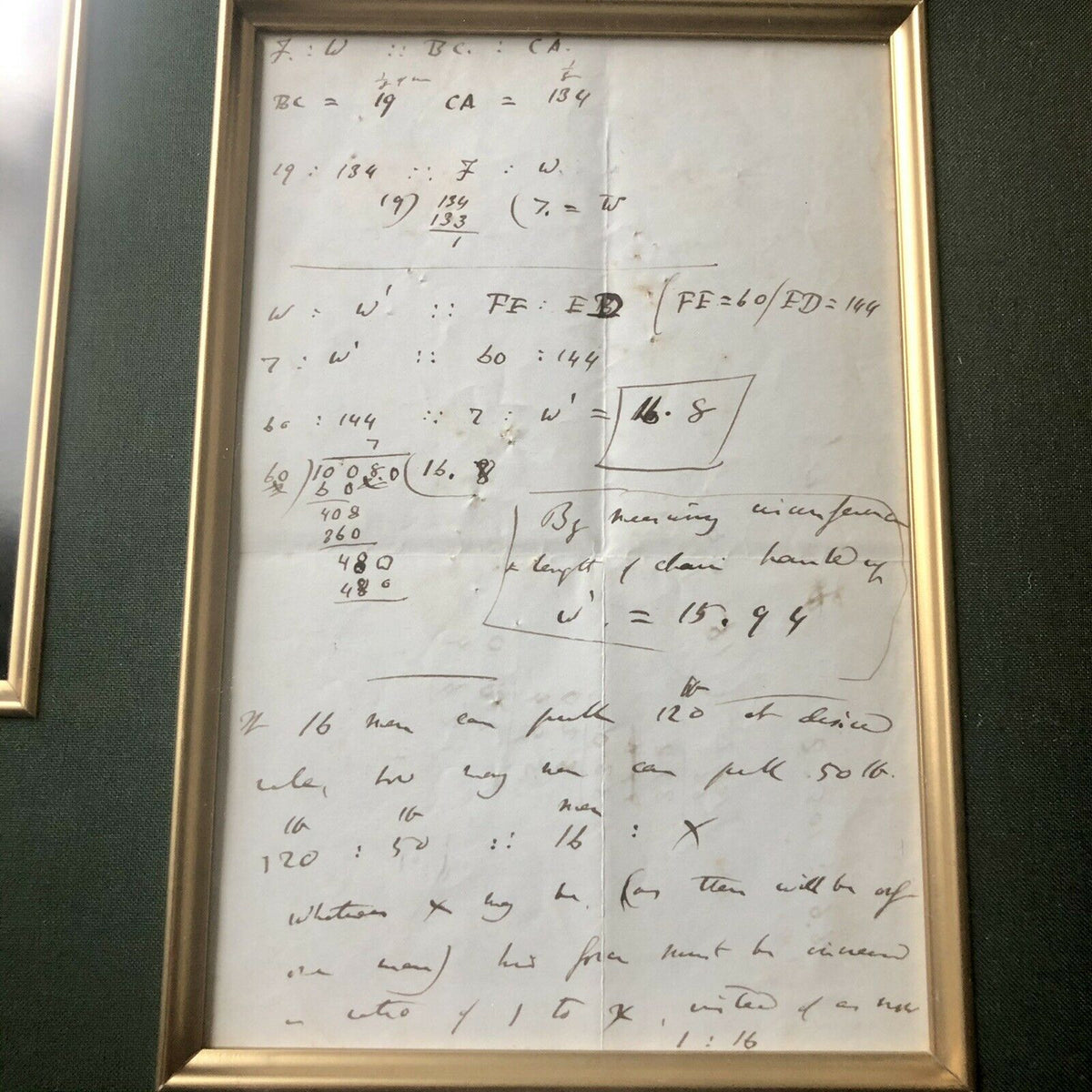 CHARLES DARWIN * JSA * Handwritten Autograph Mathematical Equations * Not Signed