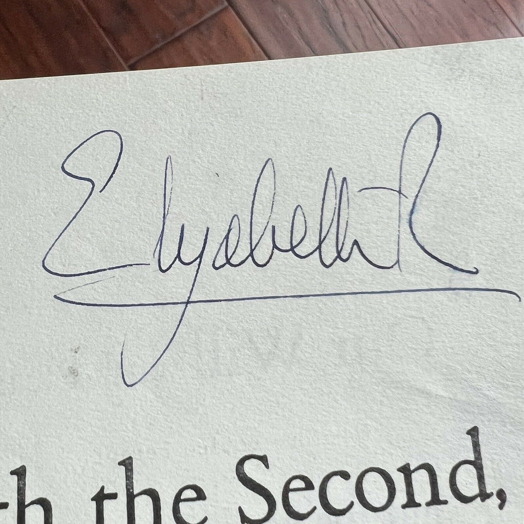 QUEEN ELIZABETH II * JSA LOA * Hand Signed Royal Pardon Document Autograph