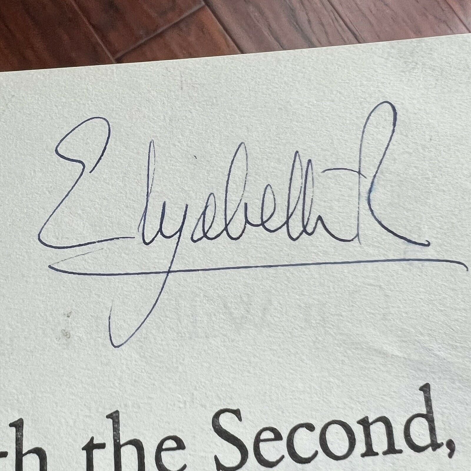 QUEEN ELIZABETH II * JSA LOA * Hand Signed Royal Pardon Document Autograph