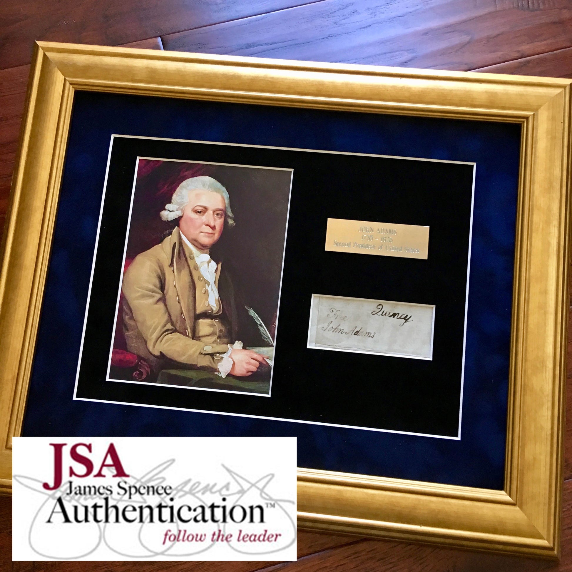 JOHN ADAMS * Scarce AUTOGRAPH Cut Signature SIGNED * JSA COA * 2nd President