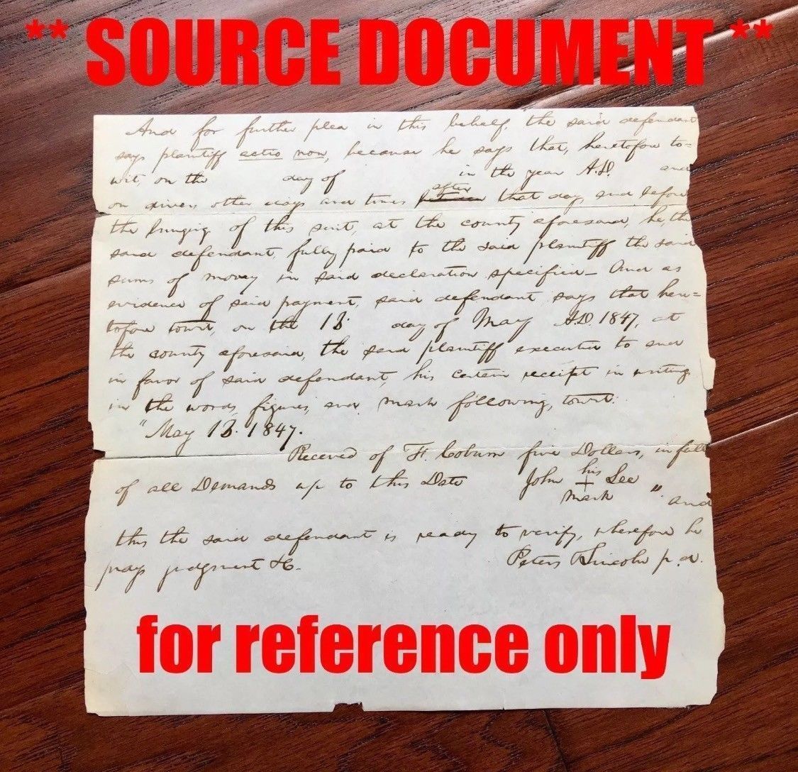 ABRAHAM LINCOLN * PSA/DNA * 5 Handwritten Cut Words * not Autograph or Signed