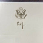 LYNDON B. JOHNSON * BECKETT BAS SLAB * Autograph Bookplate Signed President