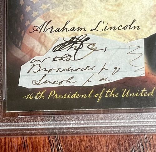 ABRAHAM LINCOLN * PSA/DNA * Authentic Autograph Signature as “Lincoln” Signed