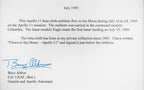 BUZZ ALDRIN * Apollo 11 Flown Signed Beta Cloth * Aldrin Personal Collection