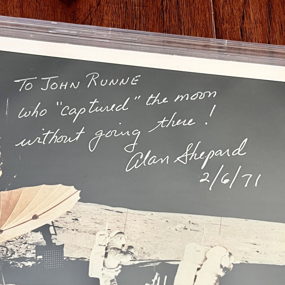 ALAN SHEPARD * Beckett BAS * Golfing Shot Signed and Dated Autograph * Apollo 14
