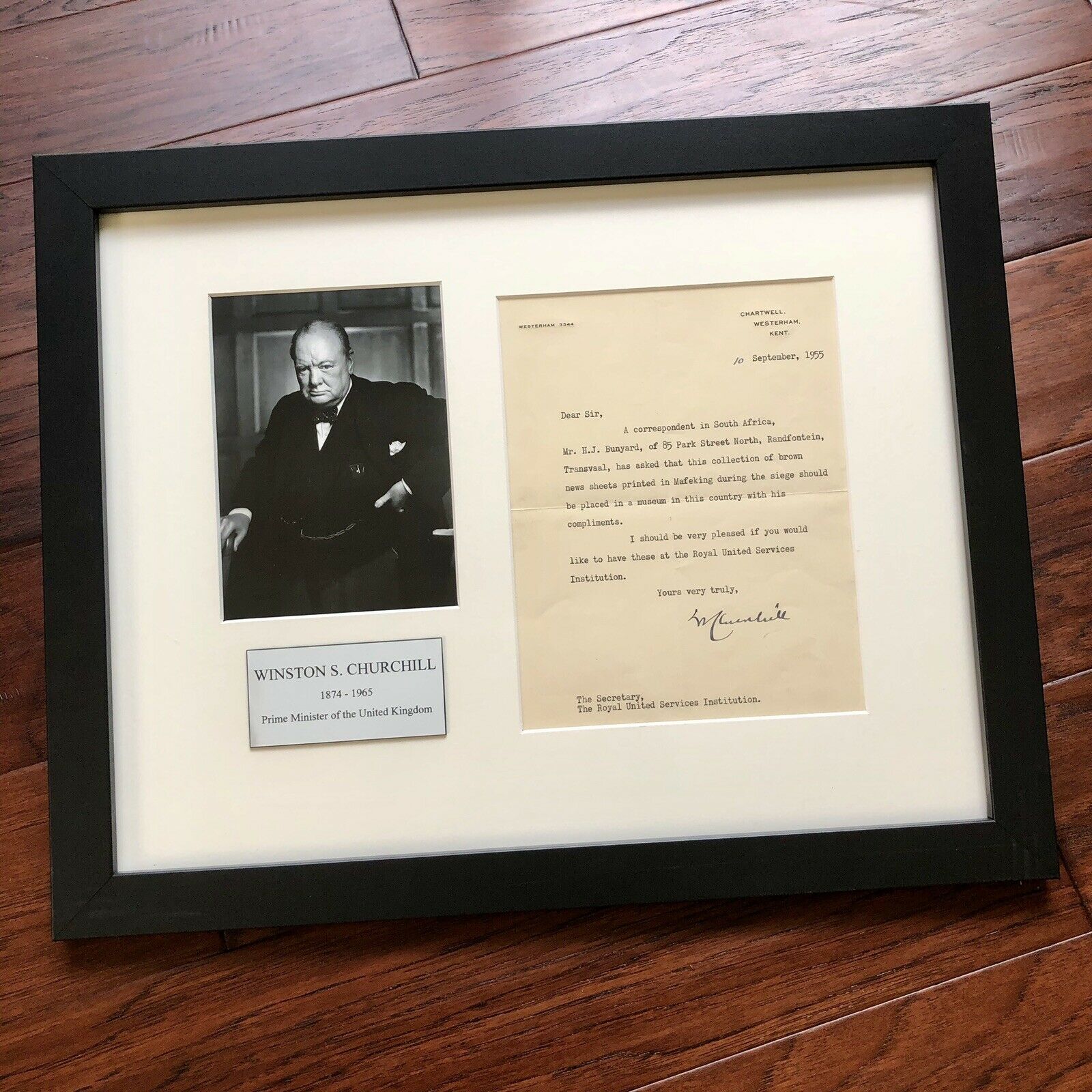 WINSTON S CHURCHILL * JSA LOA * Signed Letter Re: Military Battle Autograph *