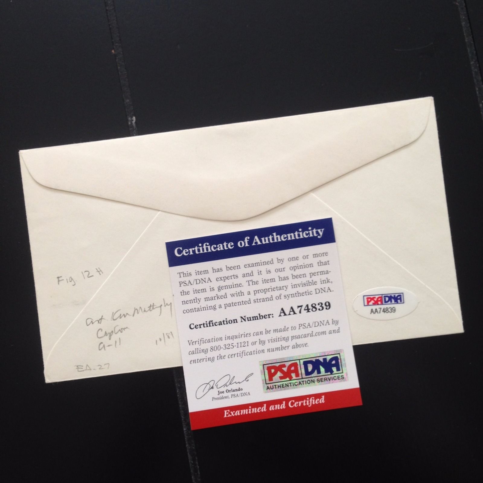 KEN MATTINGLY * autograph SIGNED * PSA/DNA * FIRST DAY COVER * Apollo 16 * NASA