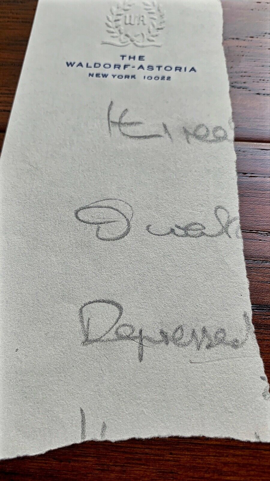 BRIAN EPSTEIN * "Depressed" Partial AUTOGRAPH Fragment SIGNED * TRACKS * Beatles