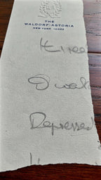 BRIAN EPSTEIN * "Depressed" Partial AUTOGRAPH Fragment SIGNED * TRACKS * Beatles