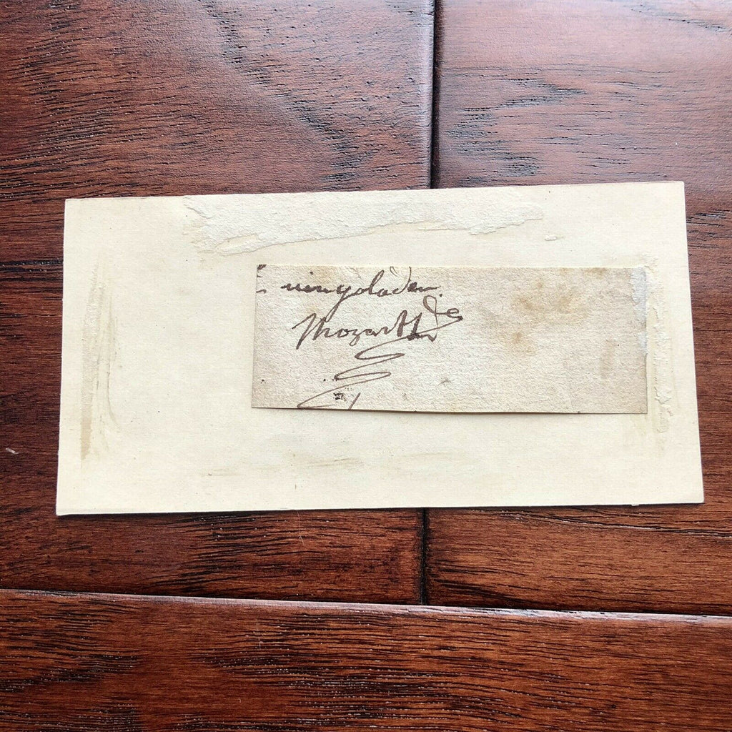 WOLFGANG AMADEUS MOZART * PSA/DNA * Autograph Cut Signature Signed * Requiem