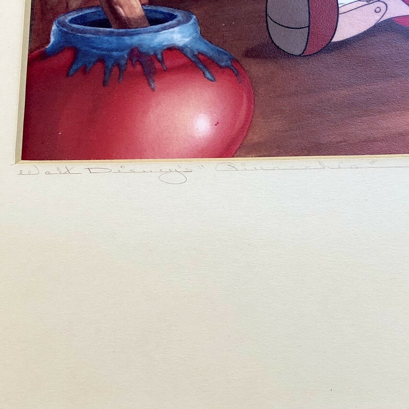 WALT DISNEY * JSA LOA Phil Sears * Pinocchio Signed Production Cel Autograph
