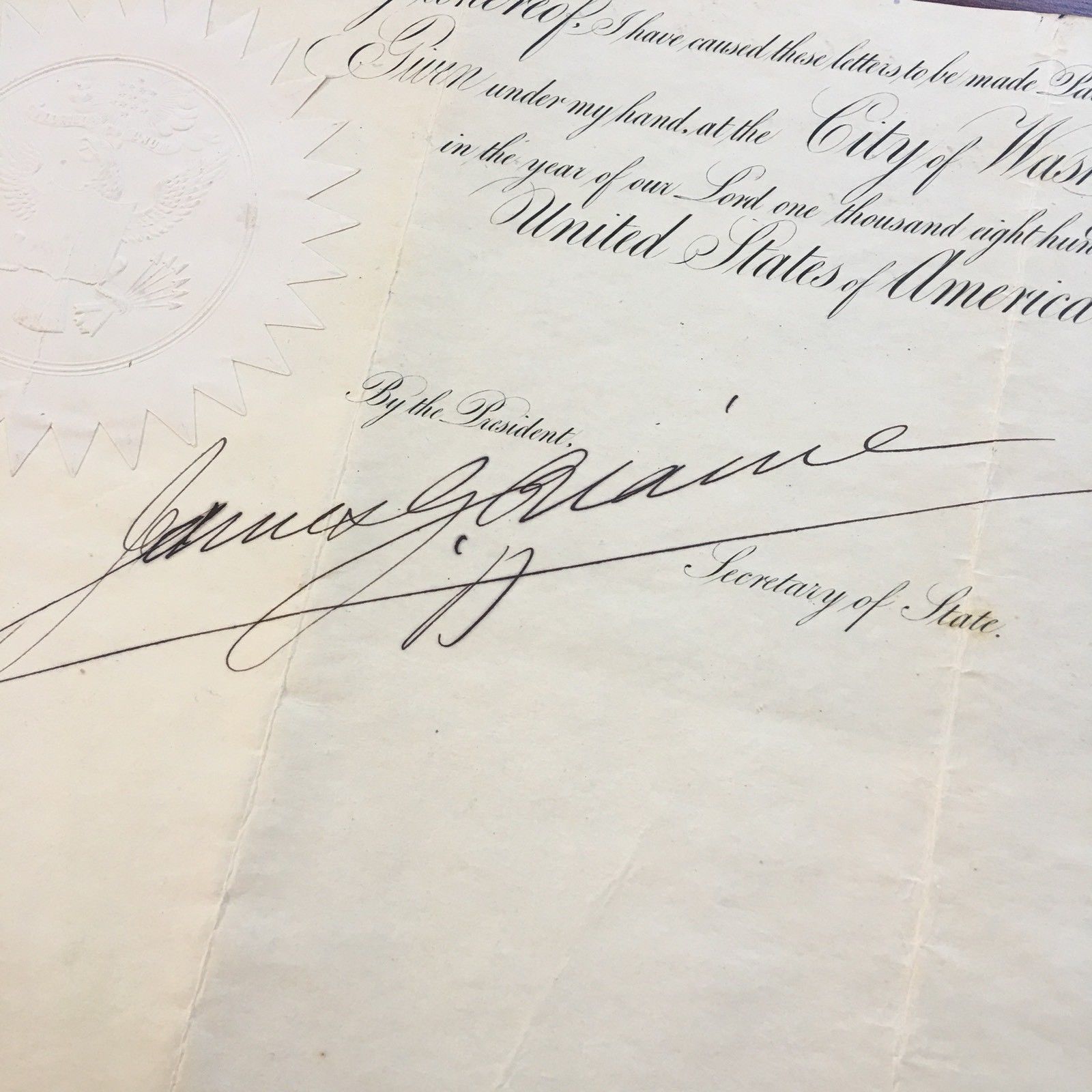 JAMES A. GARFIELD * Scarce AUTOGRAPH AS PRESIDENT * Partial SIGNED Appointment