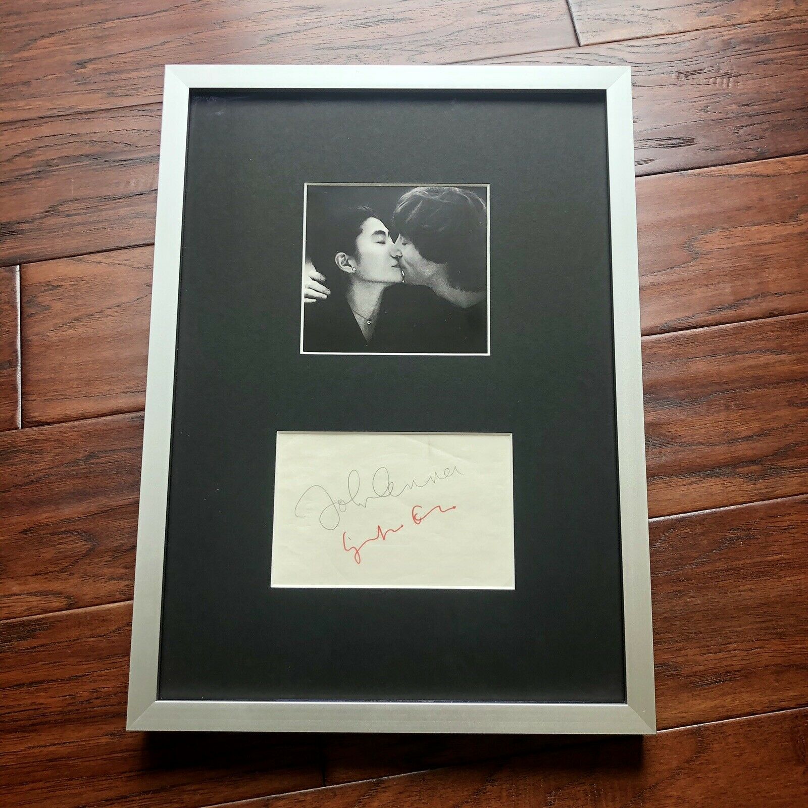 JOHN LENNON & YOKO ONO * JSA LOA * Hand Signed Autograph Album Page * Beatles