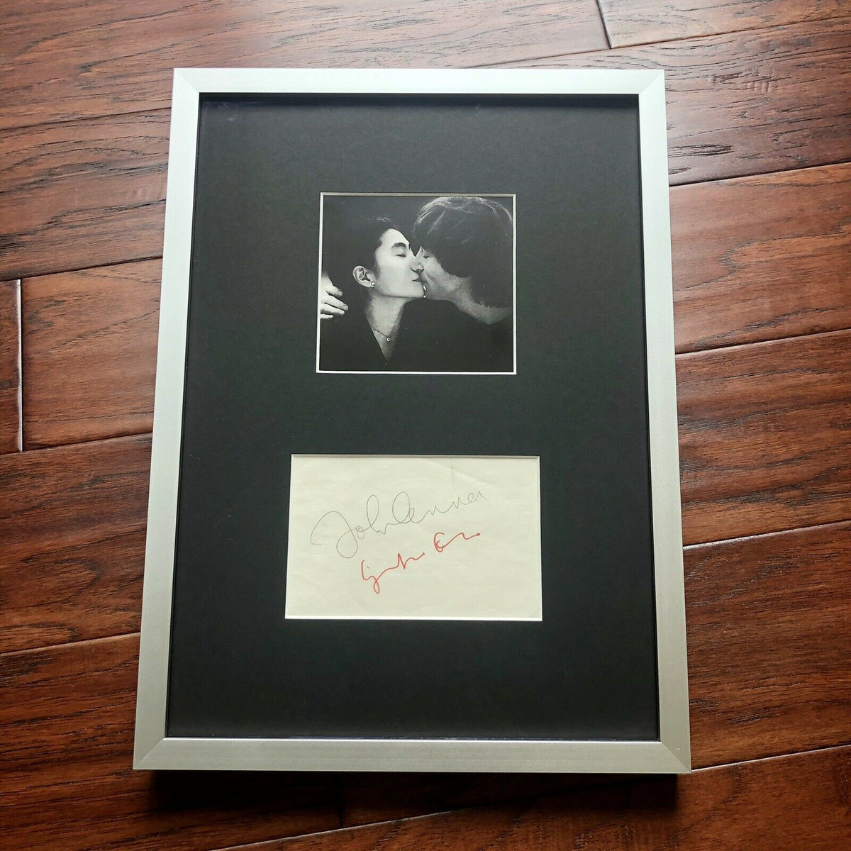 JOHN LENNON & YOKO ONO * JSA LOA * Hand Signed Autograph Album Page * Beatles