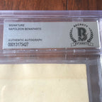 Napoleon Bonaparte * BAS Beckett Slabbed * Encapsulated Autograph Signed *