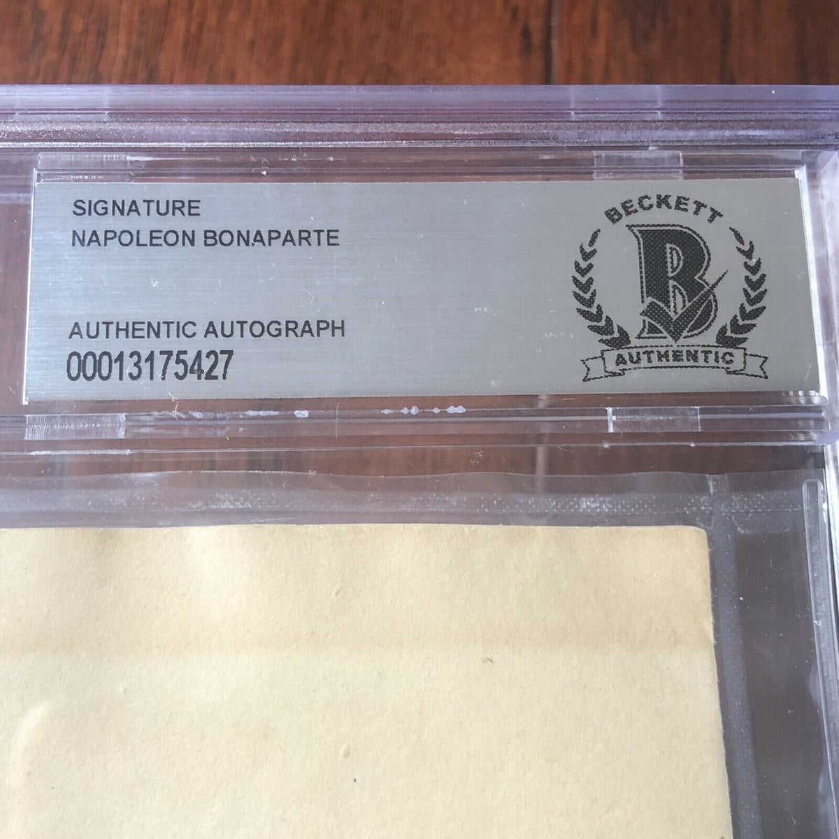 Napoleon Bonaparte * BAS Beckett Slabbed * Encapsulated Autograph Signed *