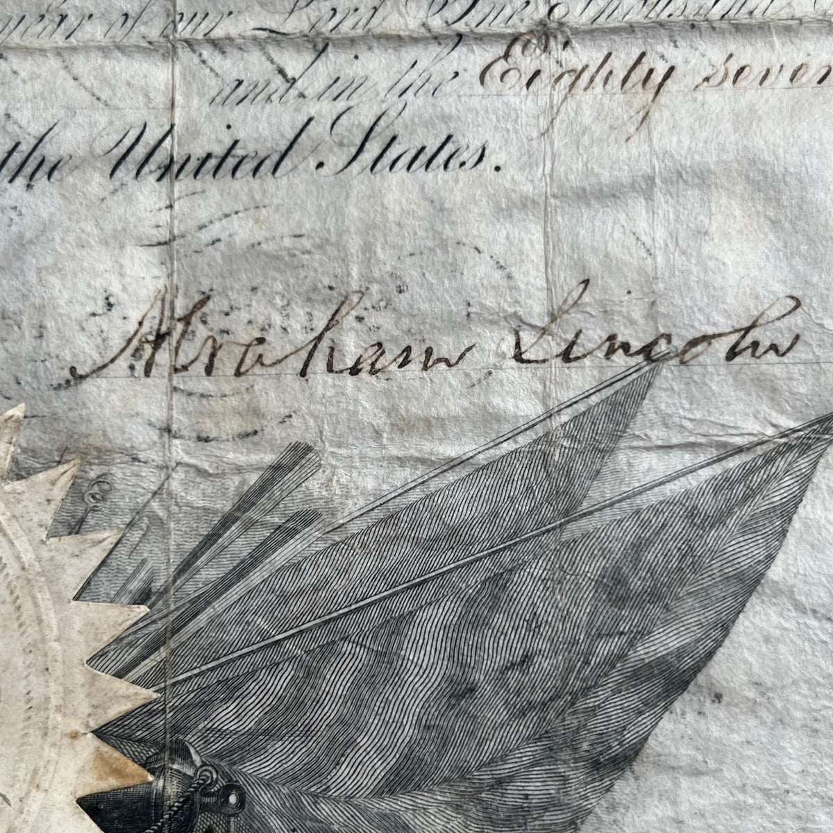 ABRAHAM LINCOLN * PSA/DNA * Autograph Document Same Week as Emancipation Signed