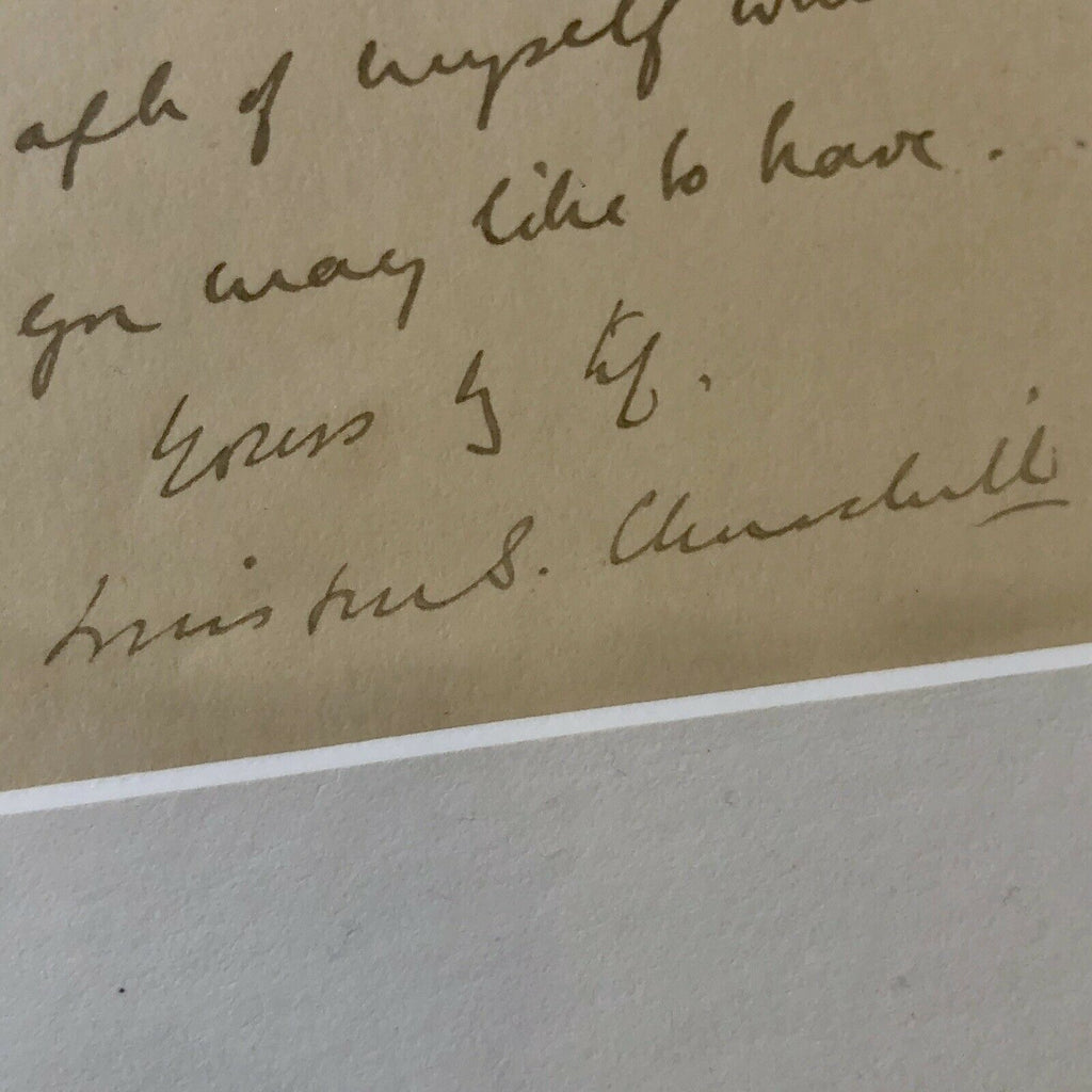 WINSTON S. CHURCHILL * JSA LOA * Authentic Handwritten AUTOGRAPH Letter SIGNED