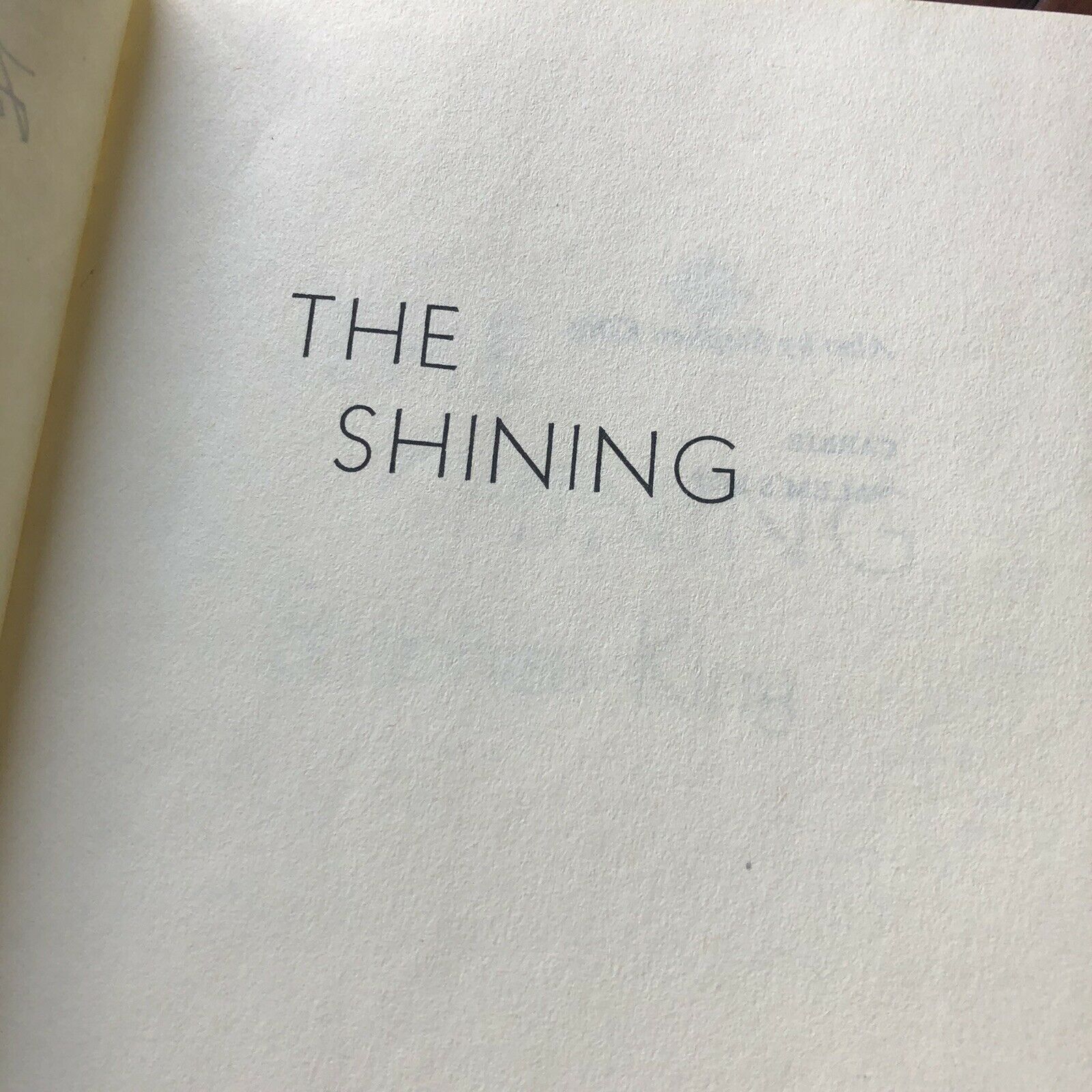 STEPHEN KING * Beckett BAS * Hand-Signed "The Shining" Book Autograph Inscribed