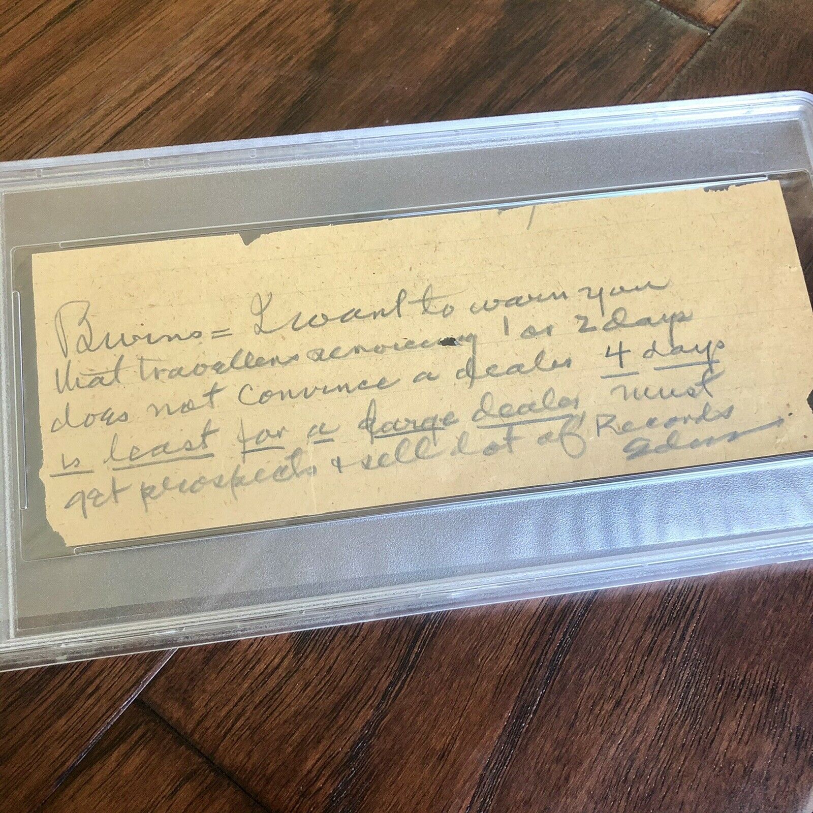Thomas Edison * PSA/DNA Slab * "Sell Records" Autograph Handwritten Note Signed