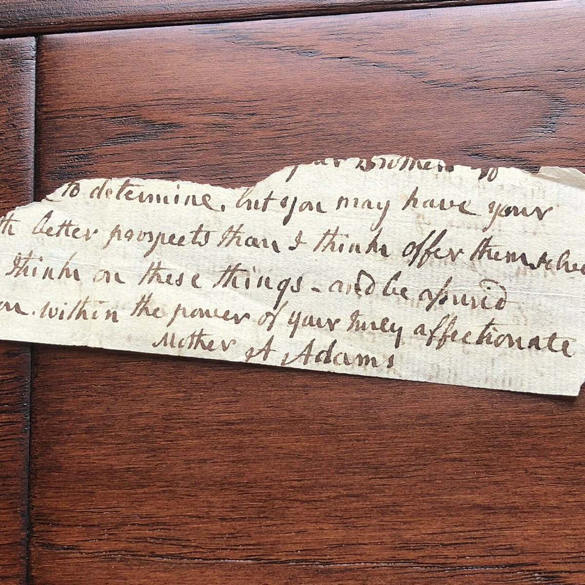 ABIGAIL ADAMS * JSA LOA * Partial Autograph Letter Signed * To John Quincy Adams