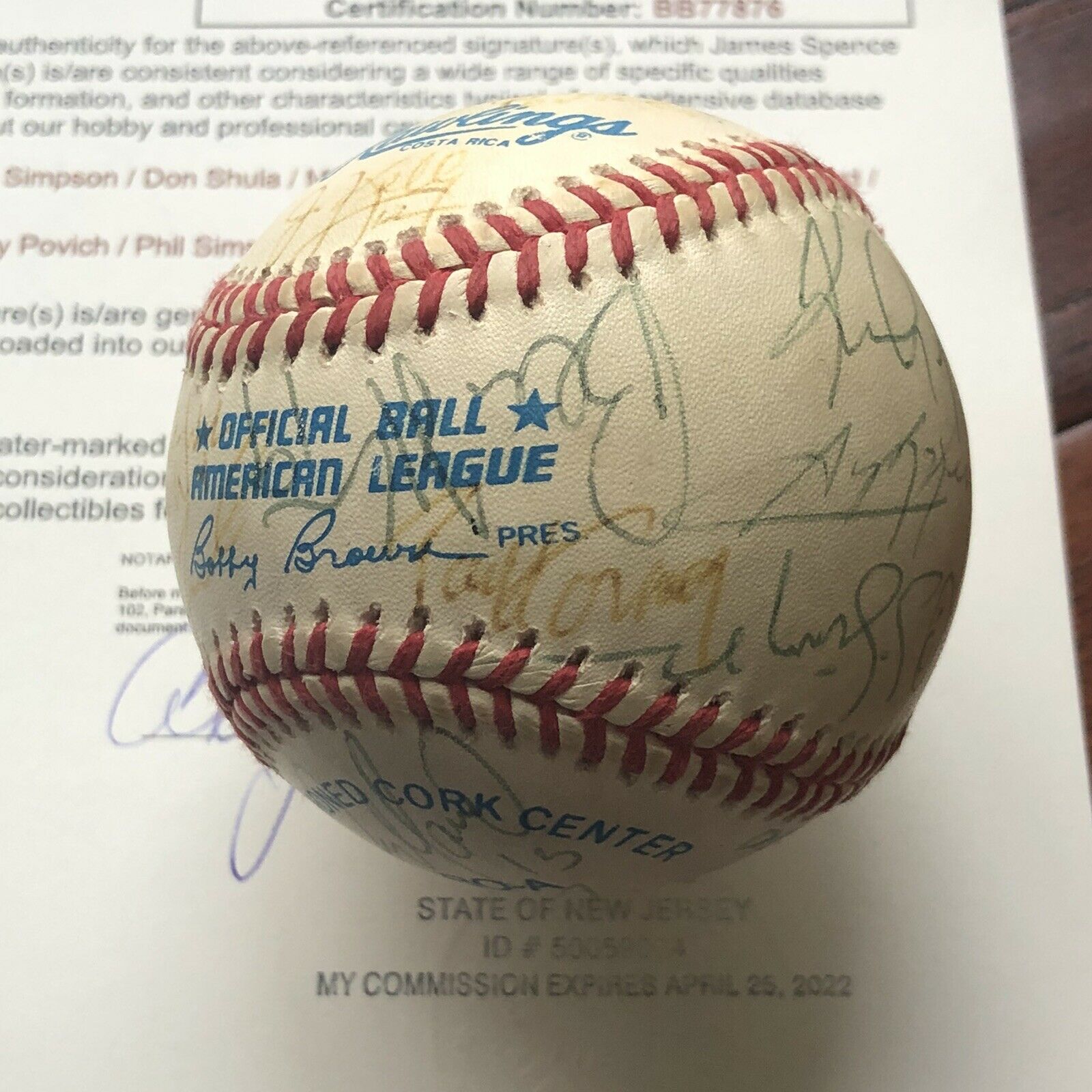 DONALD TRUMP & OJ SIMPSON * JSA LOA * Proof Autograph Signed Rawlings Baseball