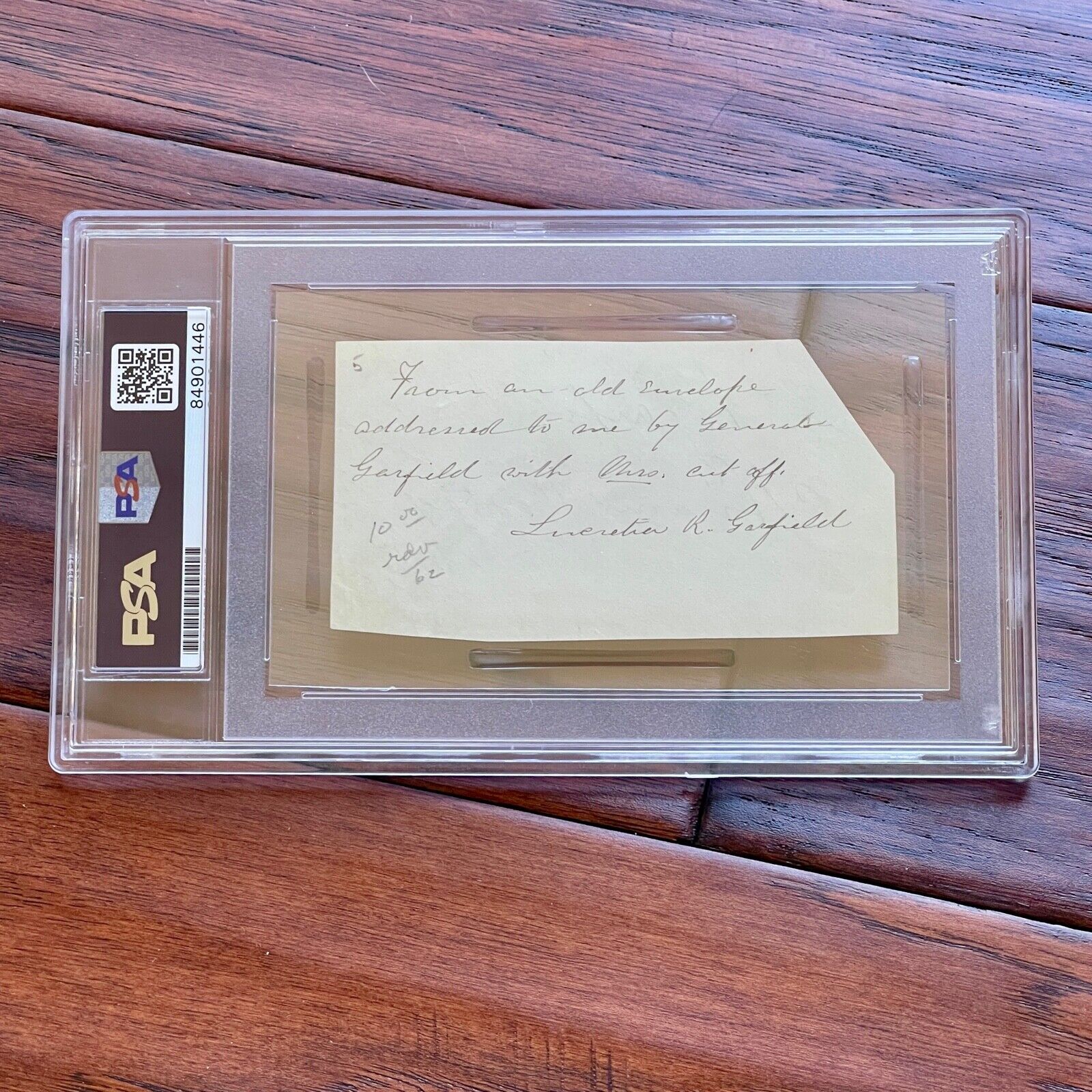 JAMES A. GARFIELD & LUCRETIA GARFIELD * PSA/DNA * Dual AUTOGRAPH Envelope SIGNED