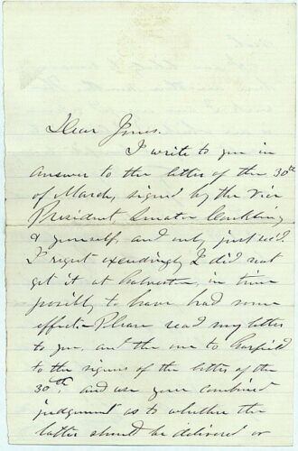 ULYSSES S. GRANT * PSA/DNA Slab * Autograph Letter Feuding James Garfield Signed