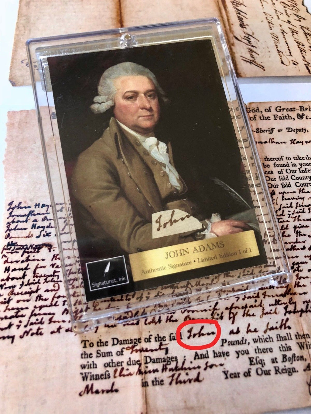 JOHN ADAMS * Scarce AUTOGRAPH Cut Signature SIGNED * 2nd President * 1763