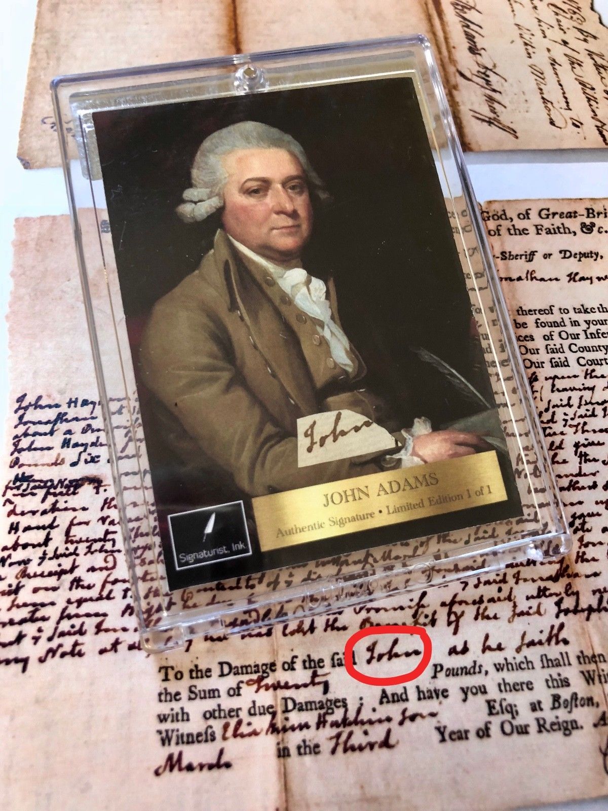 JOHN ADAMS * Scarce AUTOGRAPH Cut Signature SIGNED * 2nd President * 1763