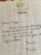 BILL CLINTON * JSA * AUTOGRAPH Letter SIGNED to Bro ROGER + rare PERSONAL photo!
